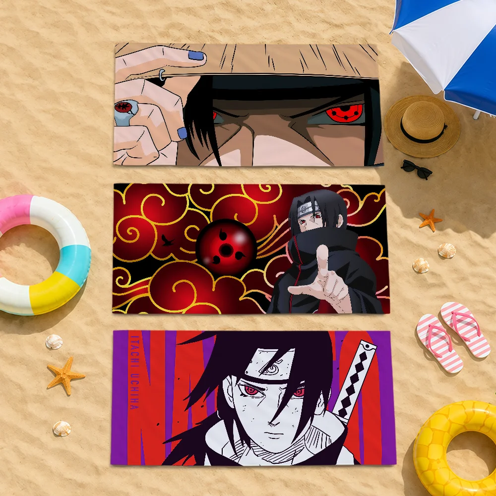 anime I-Itachi Uchiha Classic Japan N-Naruto Towel soft Dry Beach Towels Trip Towel swim Summer Holiday bathing Pool Camp Gift
