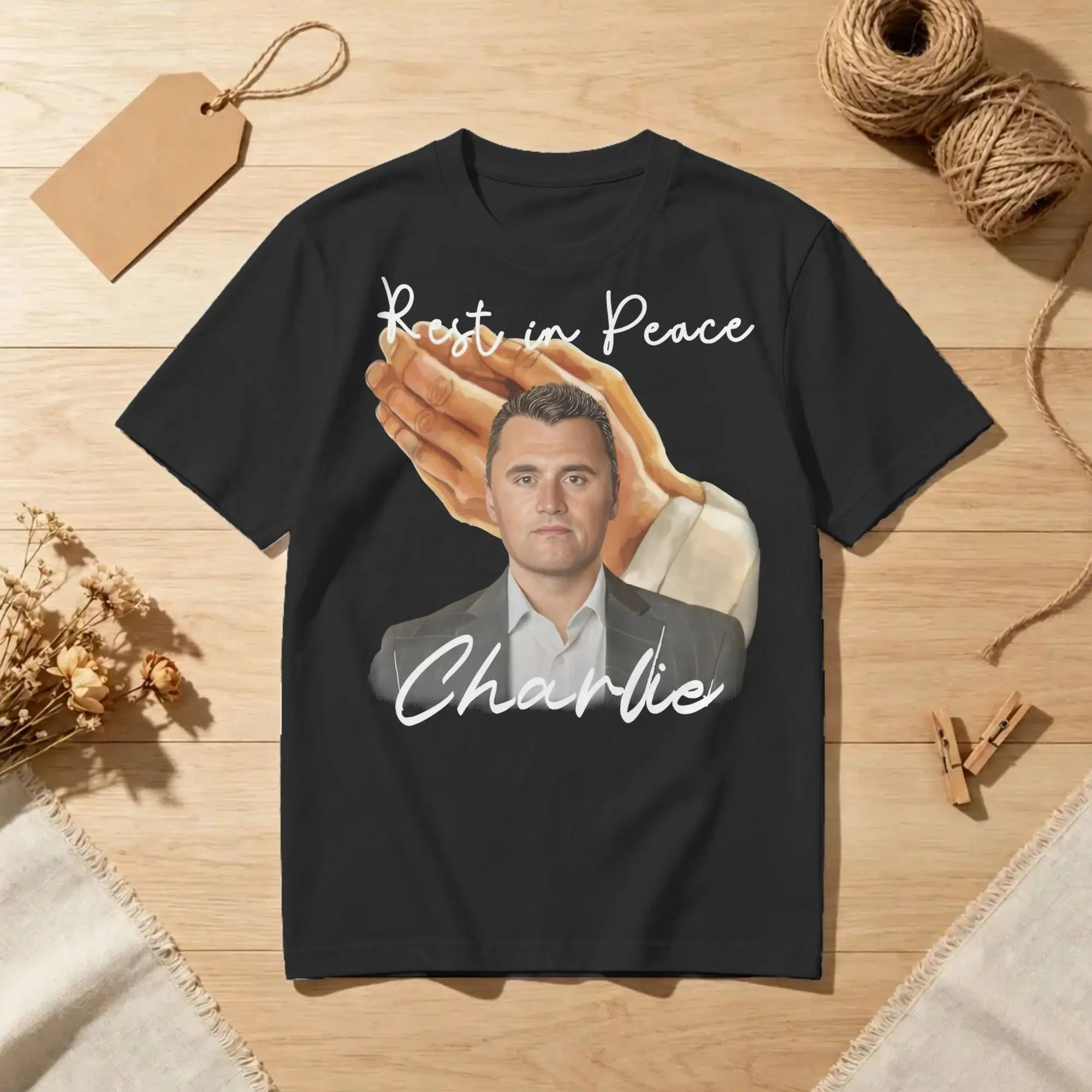 Rest in Peace Charlie Kirk Legends Never Die T-Shirt Humorous Pure Cotton Tee Shirt Round Neck Short Sleeve T Shirt