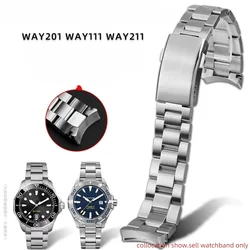 For Tag Heuer Competitive Potential Stainless steel watchband 300 WAY211 Y111A ABA0927 men's curved end watch Strap 21.5mm 22mm