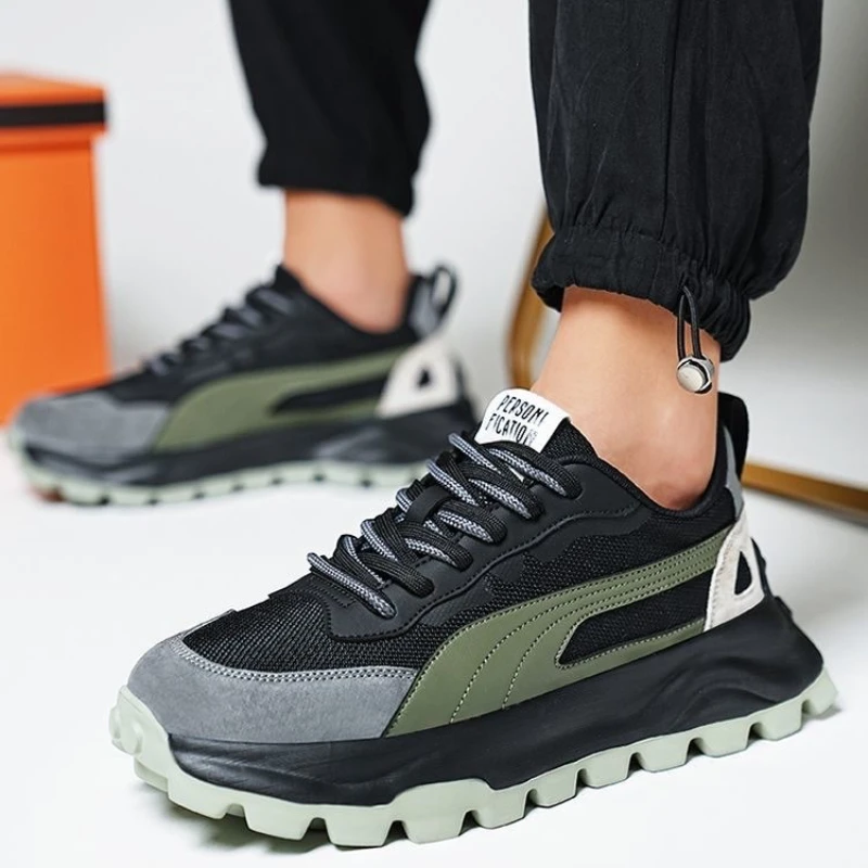 

Fashion Men's Running Shoes New Comfortable Breathable Casual Sneakers Outdoor Soft Sole Wear-resistant Vulcanized Shoes 2025