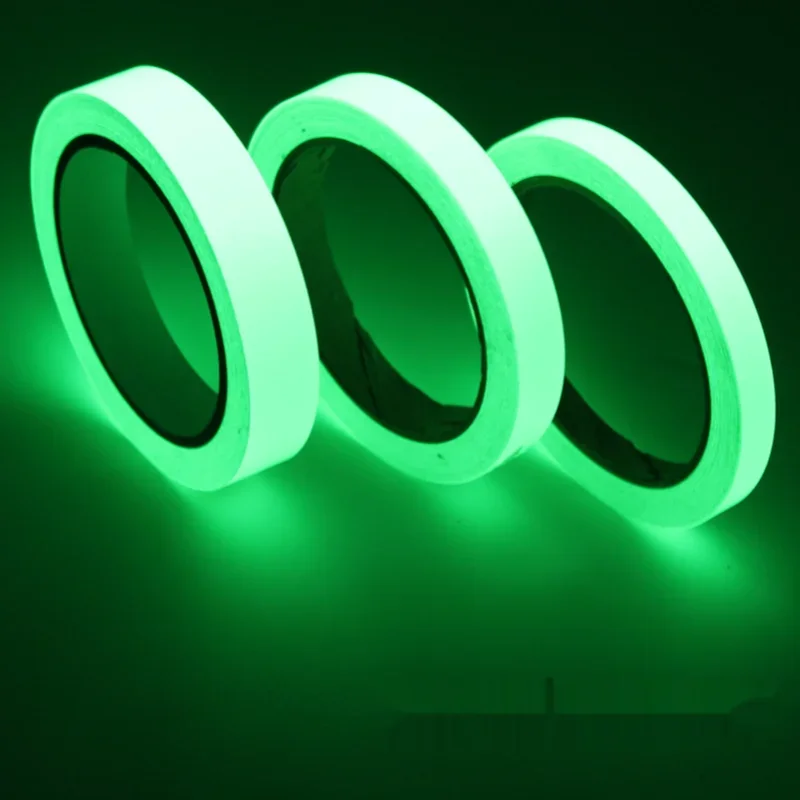 1Roll 1.5cm*3M Luminous Tape Self-adhesive Tape for Night Vision Glow in Dark Safety Warning Tape Strips Bike Glowing Sticker