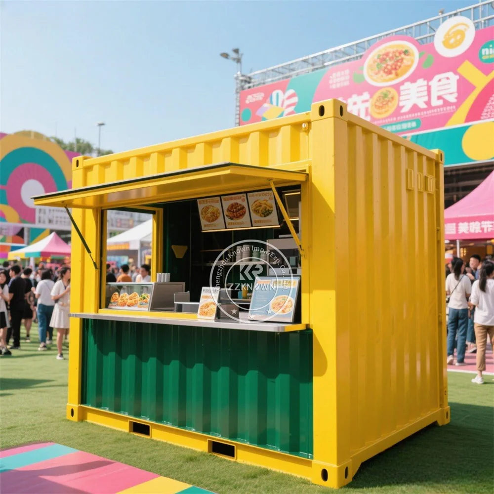 

Portable Container Bar Shop Coffee Kiosk Fully Kitchen Restaurant Customized Prefabricated Coffee Fast Food Shop Container Bar