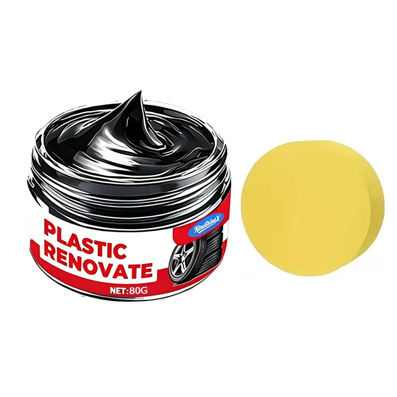 Professional Plastic Polish Cream Plastic Polishing Compound Quick Fix Restoring for Scratches & Faded Surfaces 40g/80g