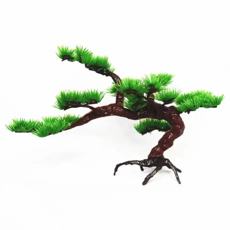 Fish Tank Decoration Artificial Welcome Pine Plastic Bonsai Pine Tree Aquarium Removable Home Garden Decor Aquatic Pet Supplies