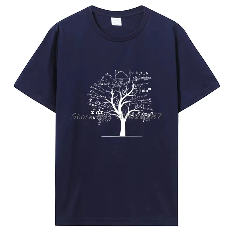 Calculus Algebra Tree Math Teacher Geek Graphic T-Shirt Cotton Streetwear Summer Casual Short Sleeve Birthday Gift Unisex Tee