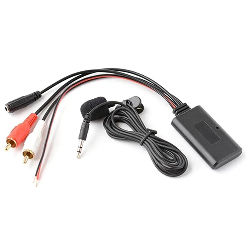 Car Bluetooth 2Rca Auxiliary Adapter Wireless Audio Phone Call Hands-Free Microphone With Auxiliary Input Audio Input