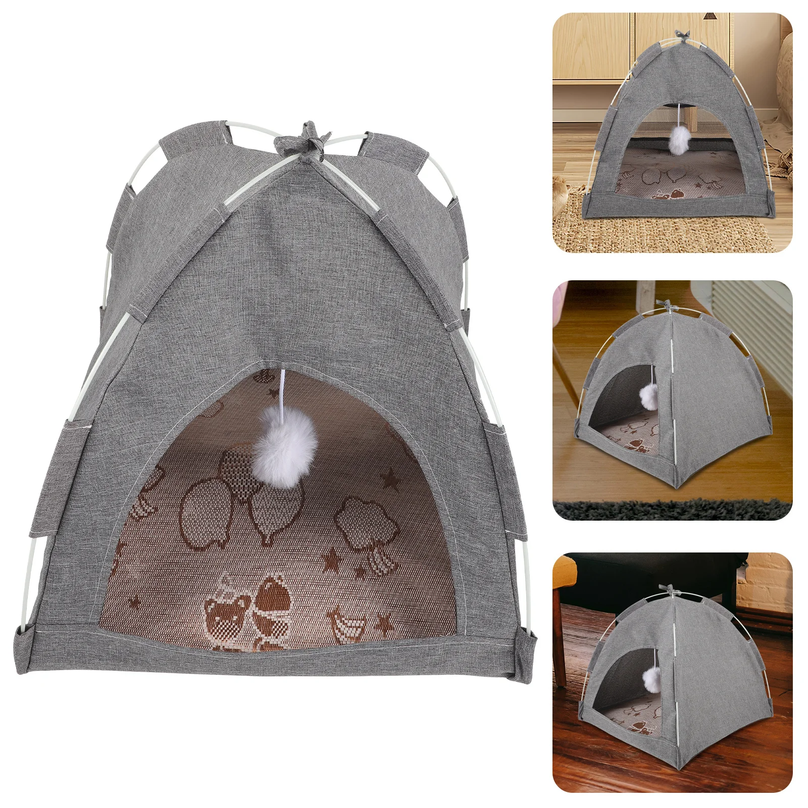 

Summer Breathable Pet Tent Indoor Small Dog Cat Nest Comfortable Foldable Sleeping Tent Multipurpose Pet Sleeping Place