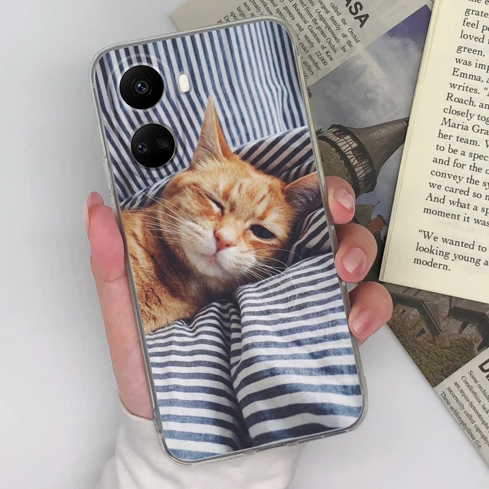 Popularne etui dla Huawei nova 10 SE 10 10 Pro Cow Print Coque silikonowe miękkie TPU odporne na wstrząsy Funda dla nova10 10 + 10SE zderzak