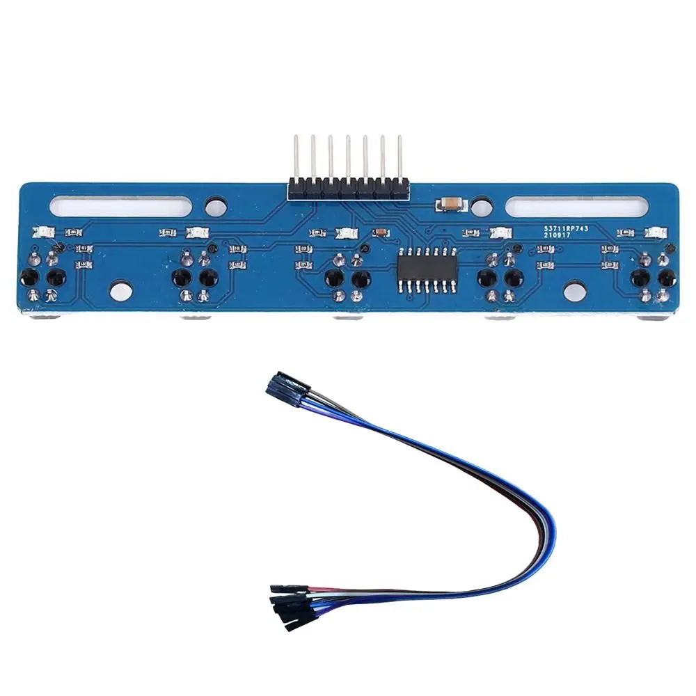 5 Way Tracking Sensor TCRT5000L Black and White Line Identification Photoelectric Switch 3.3V‑5V High Performance
