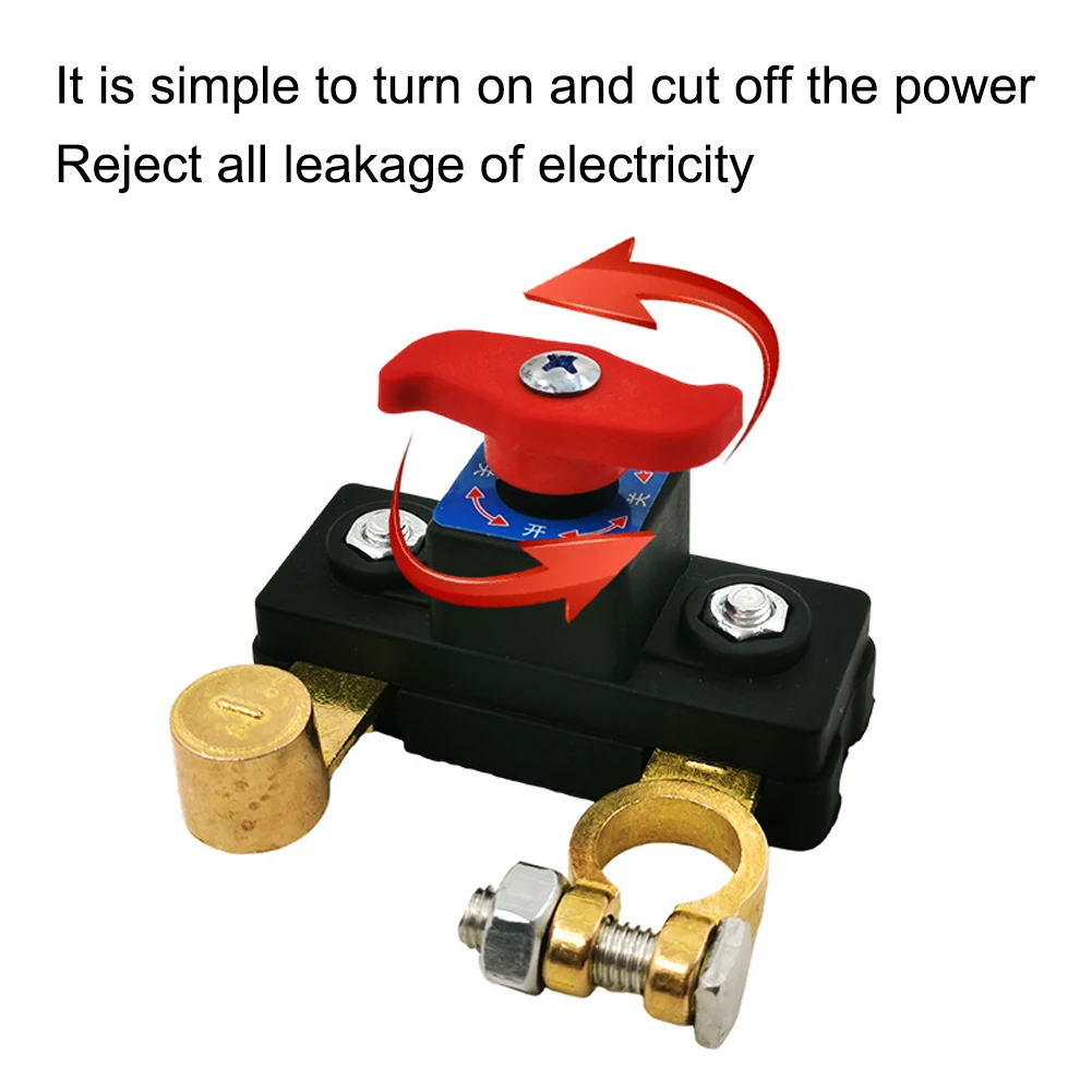 1pcs Car Battery Power-off Switch 12V/24V Top Post Battery Disconnect Switch Battery Kill Switch For Truck Boat Trailers Vehicle