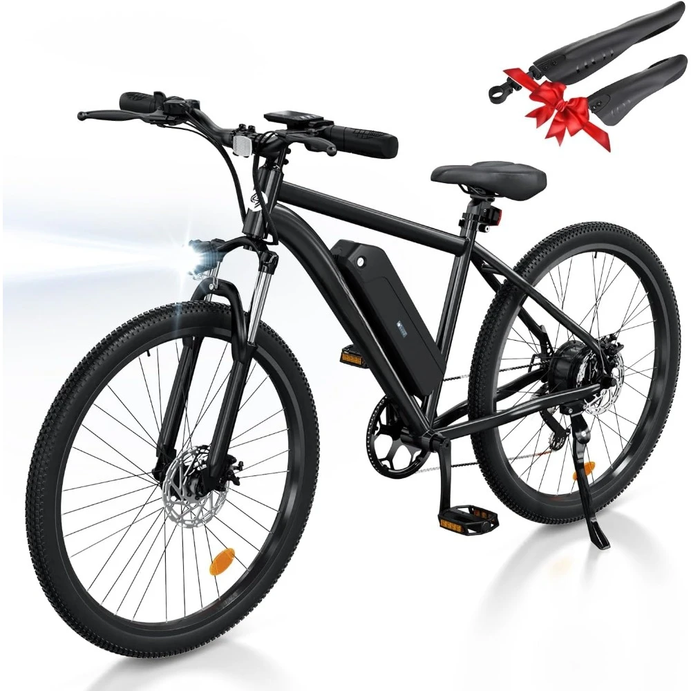 

Electric Bike, 26" Commuting Electric Mountain Bicycle 20MPH Max Range 55+ Miles, Professional 35-Speed,10.4AH Removable Battery