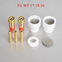 11pcs TIG Welding  #12 White Ceramic Nozzle Alumina Cup Kit Torches WP17 18 26 Stubby Collets Body Gas Lens Sets