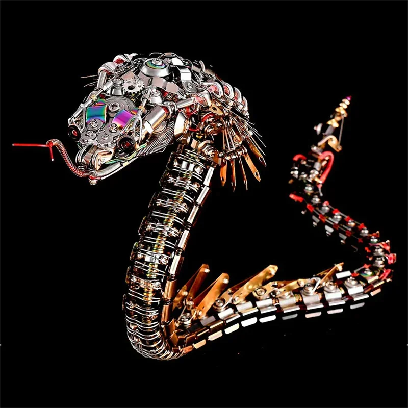 Mechanical Viper Cobra Snake 3D Puzzle Metal Model Building Kit Model DIY Assembly Toys