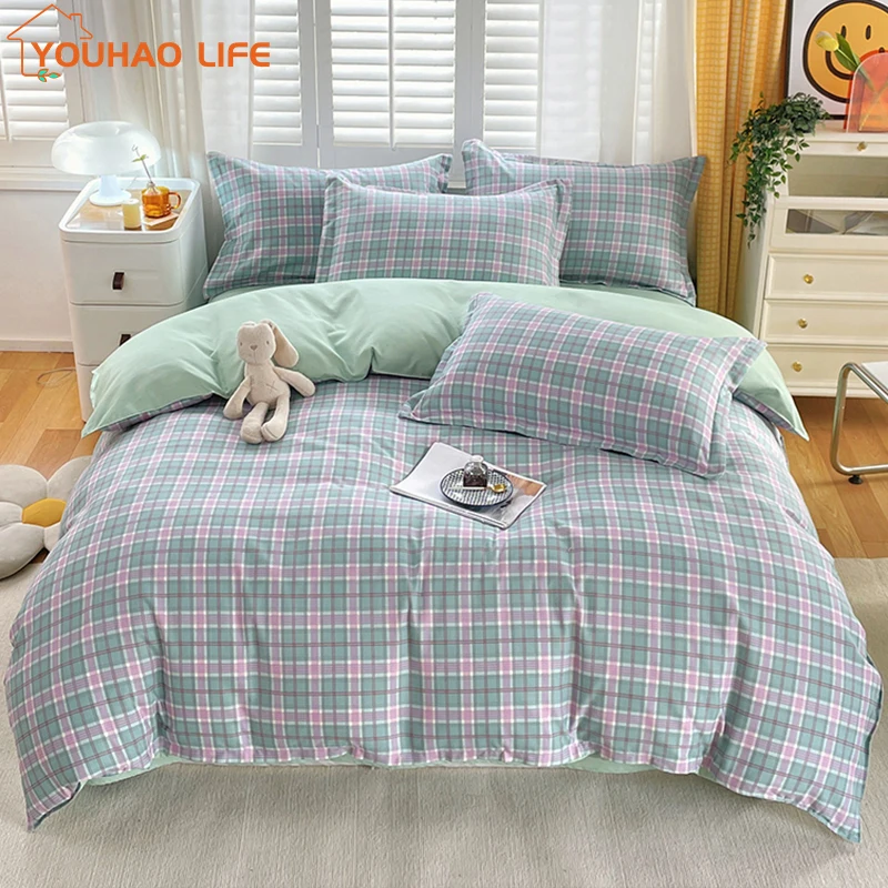 

Nordic Luxury Brushed Microfiber Bedding Set,King, Single, Double, Twin Size,Flat Sheet, Duvet Cover, Pillowcase,Bed Linen