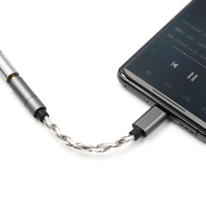 Type C Headphone Adapter CX31993 32Bit 384Khz Audio Decoding Cable Type C To 3.5Mm DAC Amp Adapter