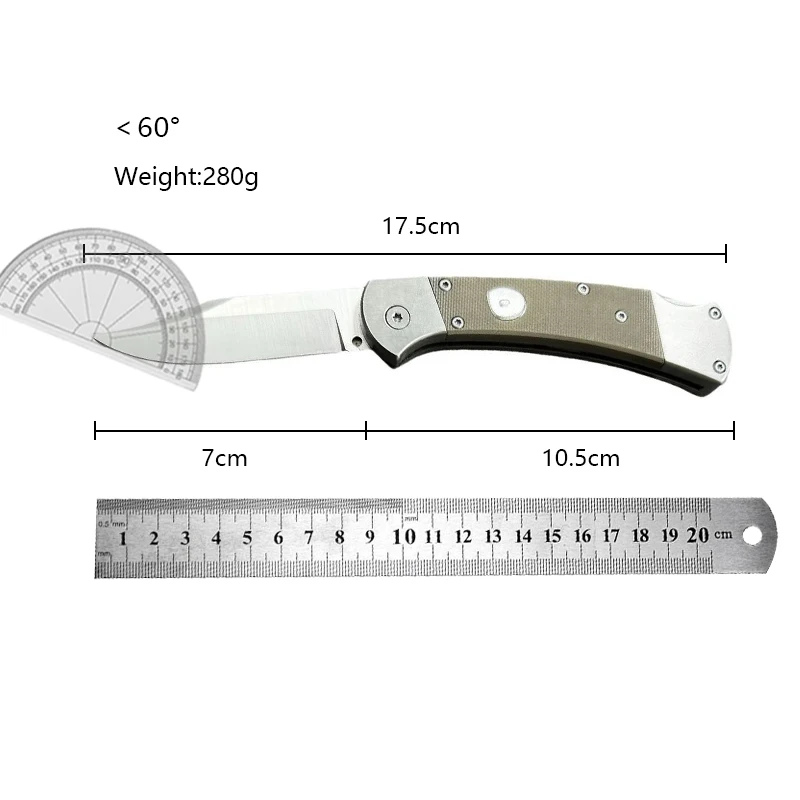 Outdoor mini knife Stainless steel folding knife Multi-functional portable camping self-defense fruit knife