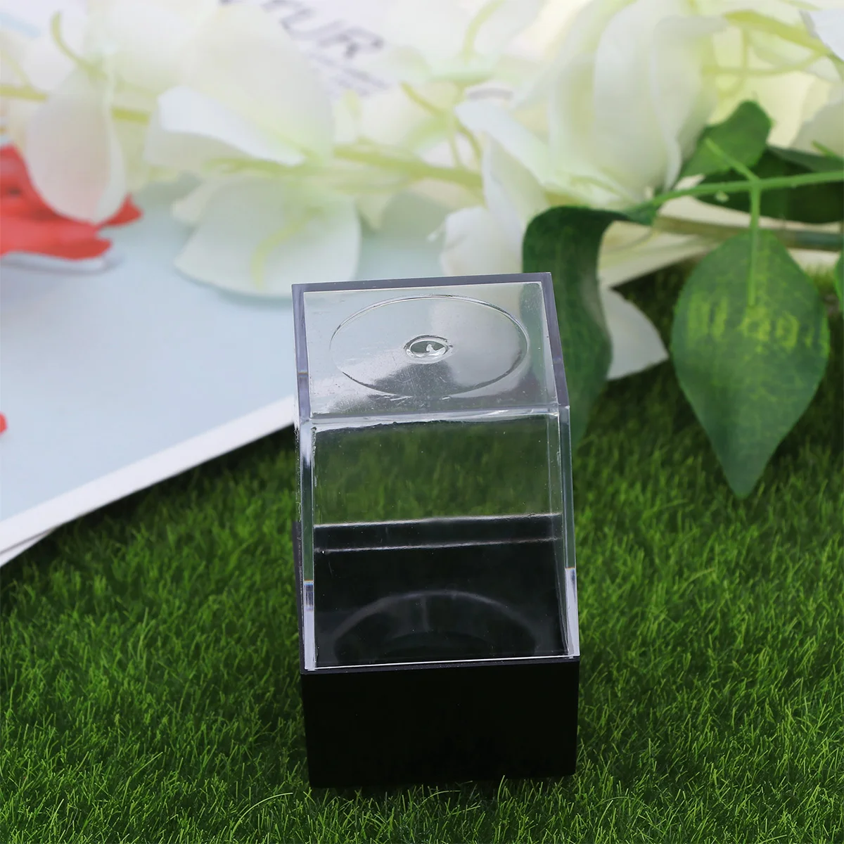 

Paper Clip Holder Storage Organizer Box Dispenser Case Portable Desk Square Bead Clear Container Holders Office Clips Paperclips