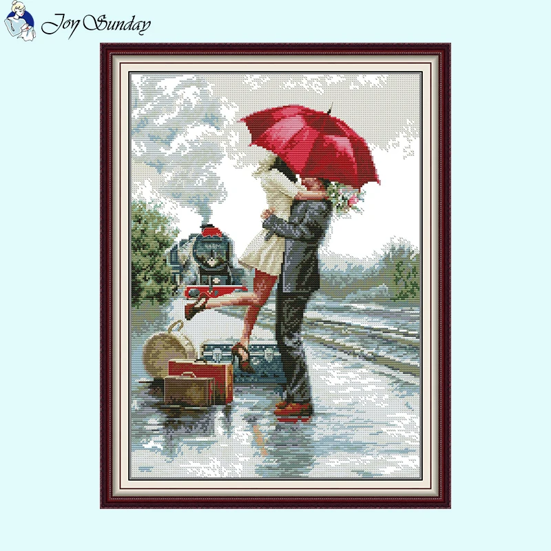 Long Time Goodbye Character Cross Stitch Kits Aida 14ct 16ct 11ct Counted Printed Canvas Fabric Embroidery Set DIY Home Decor