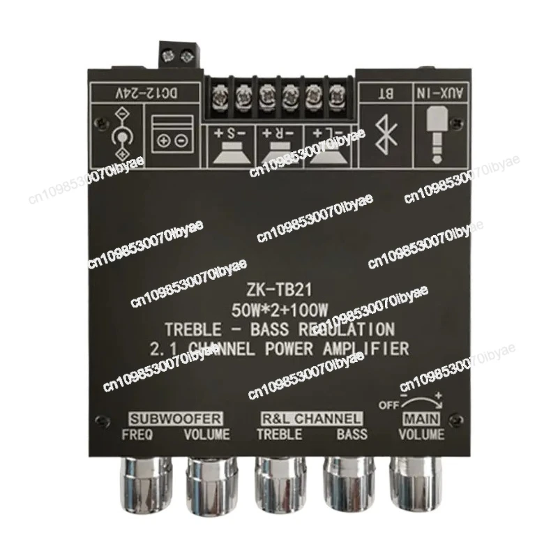 

Для ZK-TB21 TPA3116D2 Bluetooth 5,0 плата усилителя сабвуфера 50WX2 + 100W 2,1