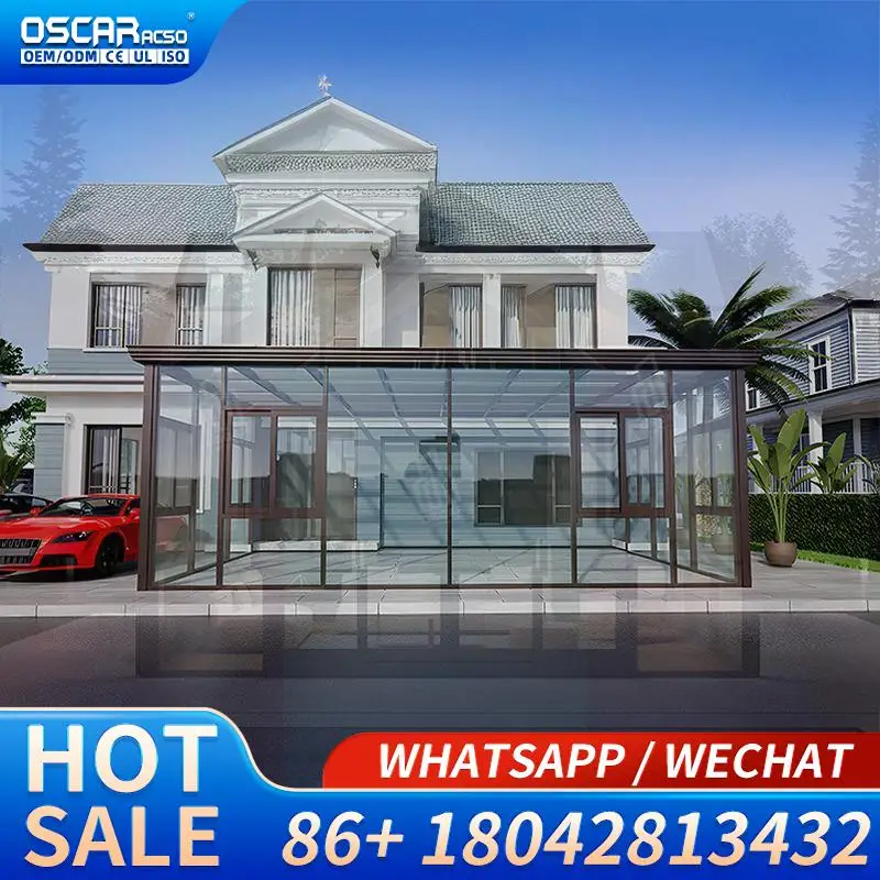 

Алюминиевые солнечные комнаты для стеклянных садовых шкафов оптом в Европе, жилой солнечной комнаты на заднем дворе