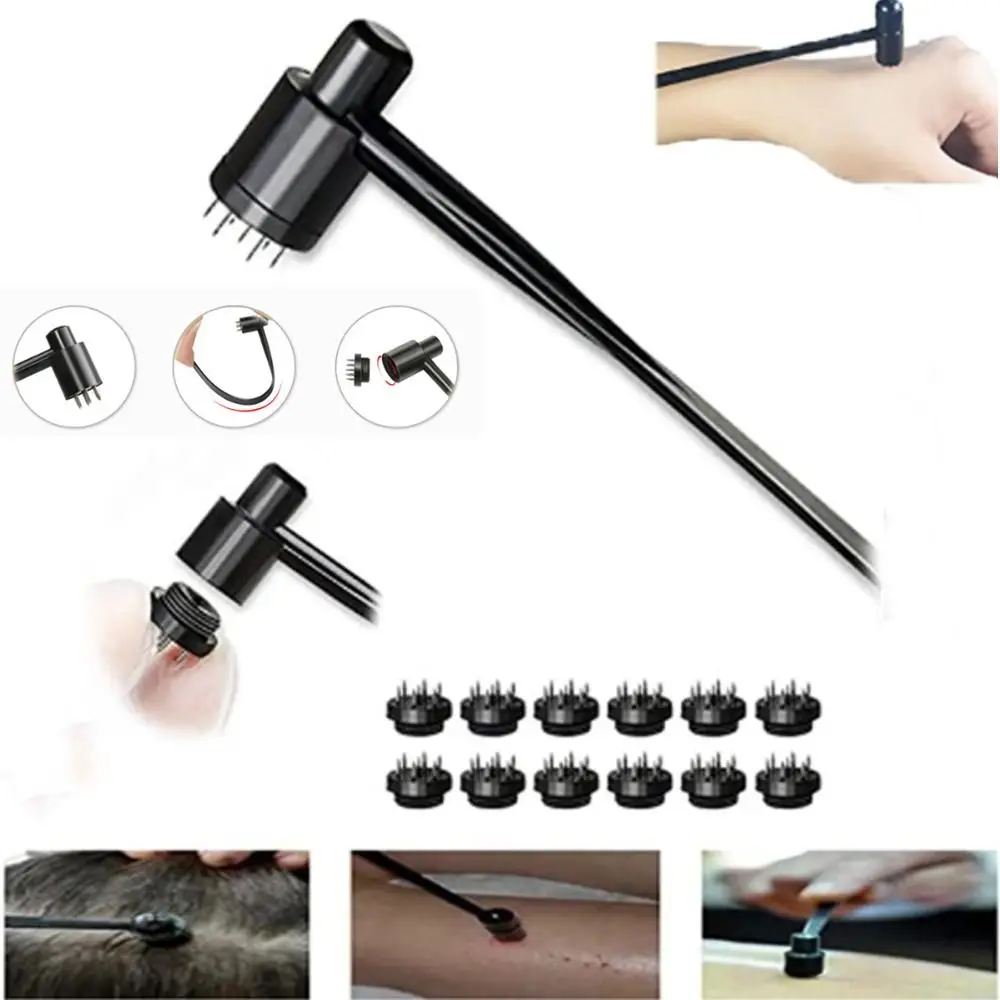 Plastic 7 Star Needle Single Head Double Head 7 Star Plum Blossom Hammer Portable Plum Blossom Shaped Blood Hammer for Home Use