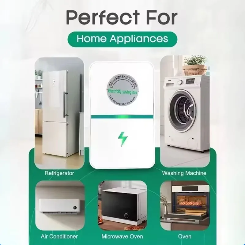 Home Pro Power Energy Saver with Stable Voltage US/UK/EU Plug - Household Electricity Energy Efficient Device Amagi