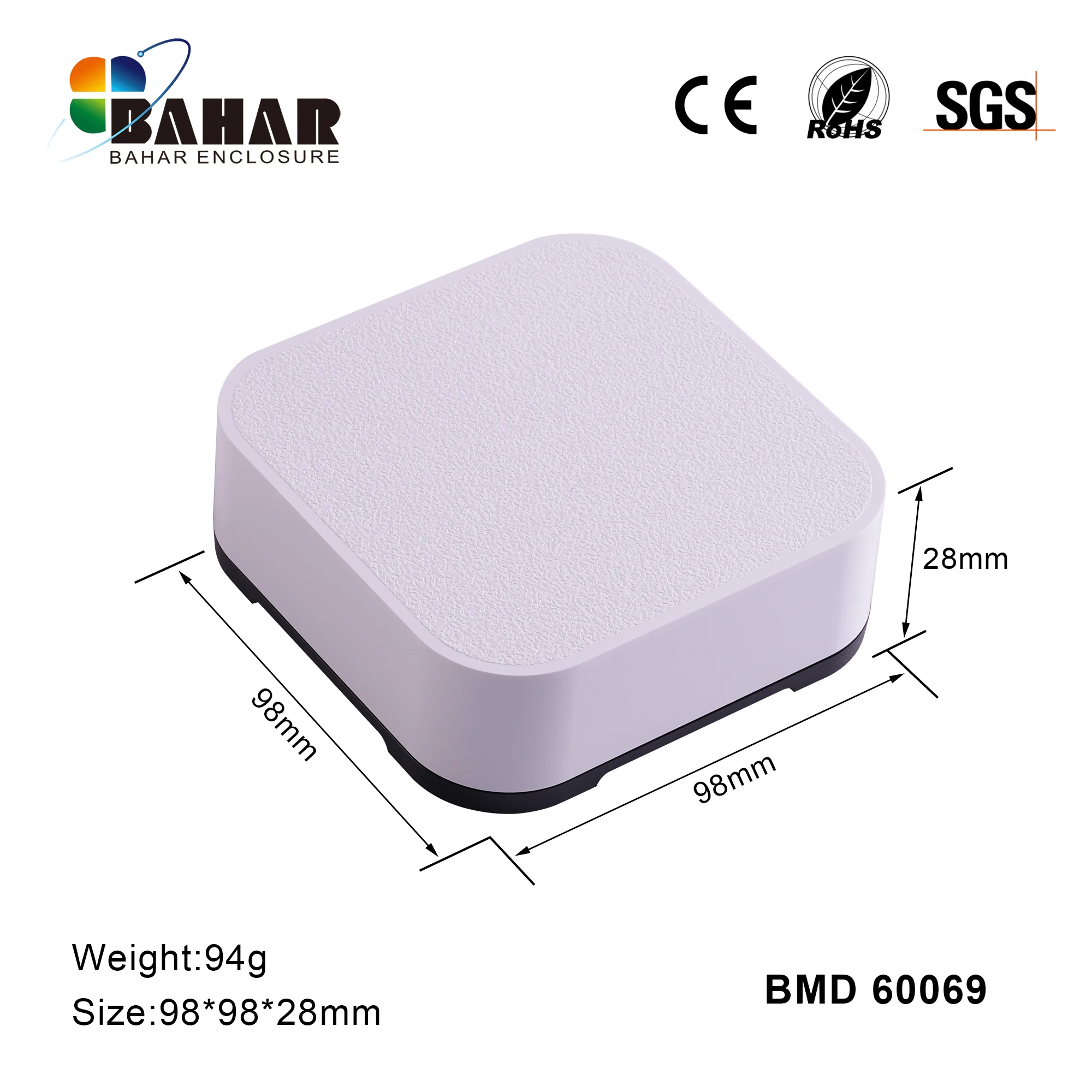 New Sensor Housing Square Plastic Shell, Desktop,Rail-mounted,Wall-mounted, Multi-functional Electronic Device Housing BMD 60069
