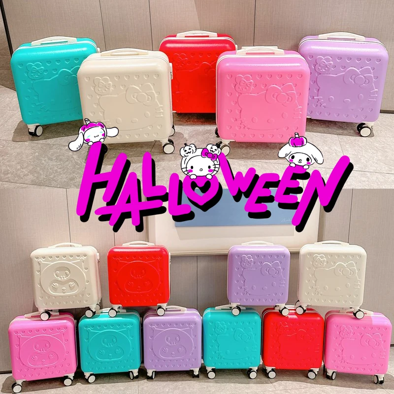 

Hello Kittys 20 Inches Girl Suitcase Large Capacity Cartoon Student Kuromi Hello Kittys Trolley Case Universal Wheel