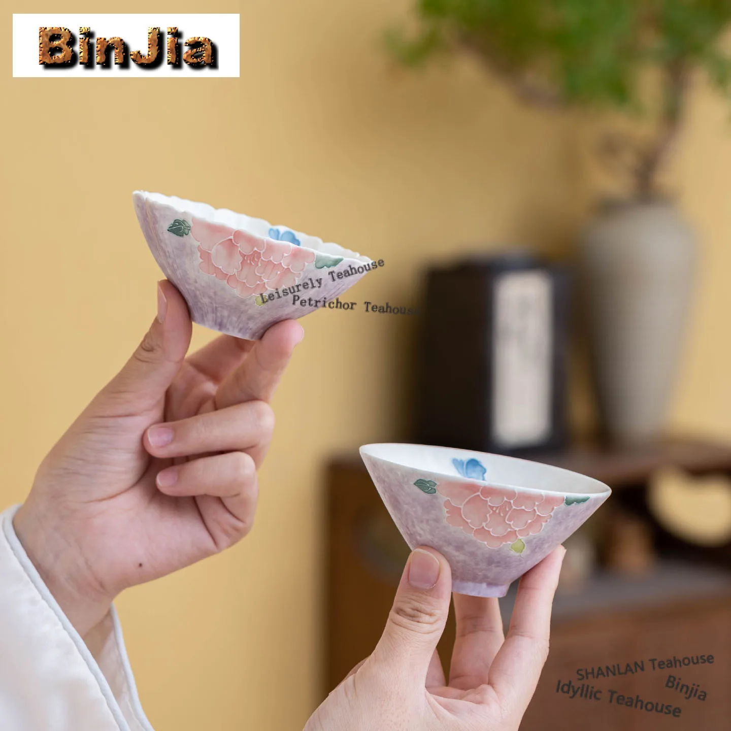 

Ручная роспись чашка с пионом, элегантная чайная чаша, красивая чайная чашка, индивидуальная чашка для дегустации чая, чашки Chazhan Master, украшения для чайной посуды