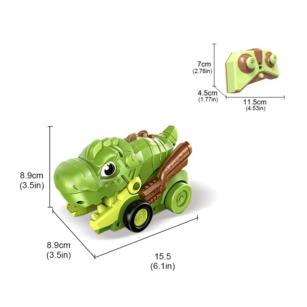 RC Greedy Dinosaur Feeding Cars Electric Animal Magnetic Sucker Car 2 Players Interactive Educational Battle Toys for Kids Gifts
