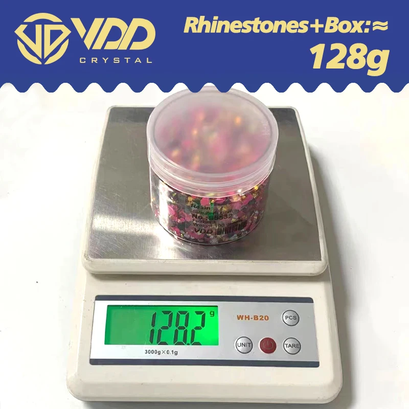 VDD Wholesale 30/100g Mix Size 2-6mm Resin Rhinestones Crystal Color AB Flatback Stones For DIY Crafts Nail Art Decorations