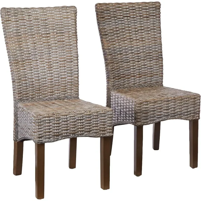 

Home Collection Ozias Grey Wicker 18-inch Dining Chair