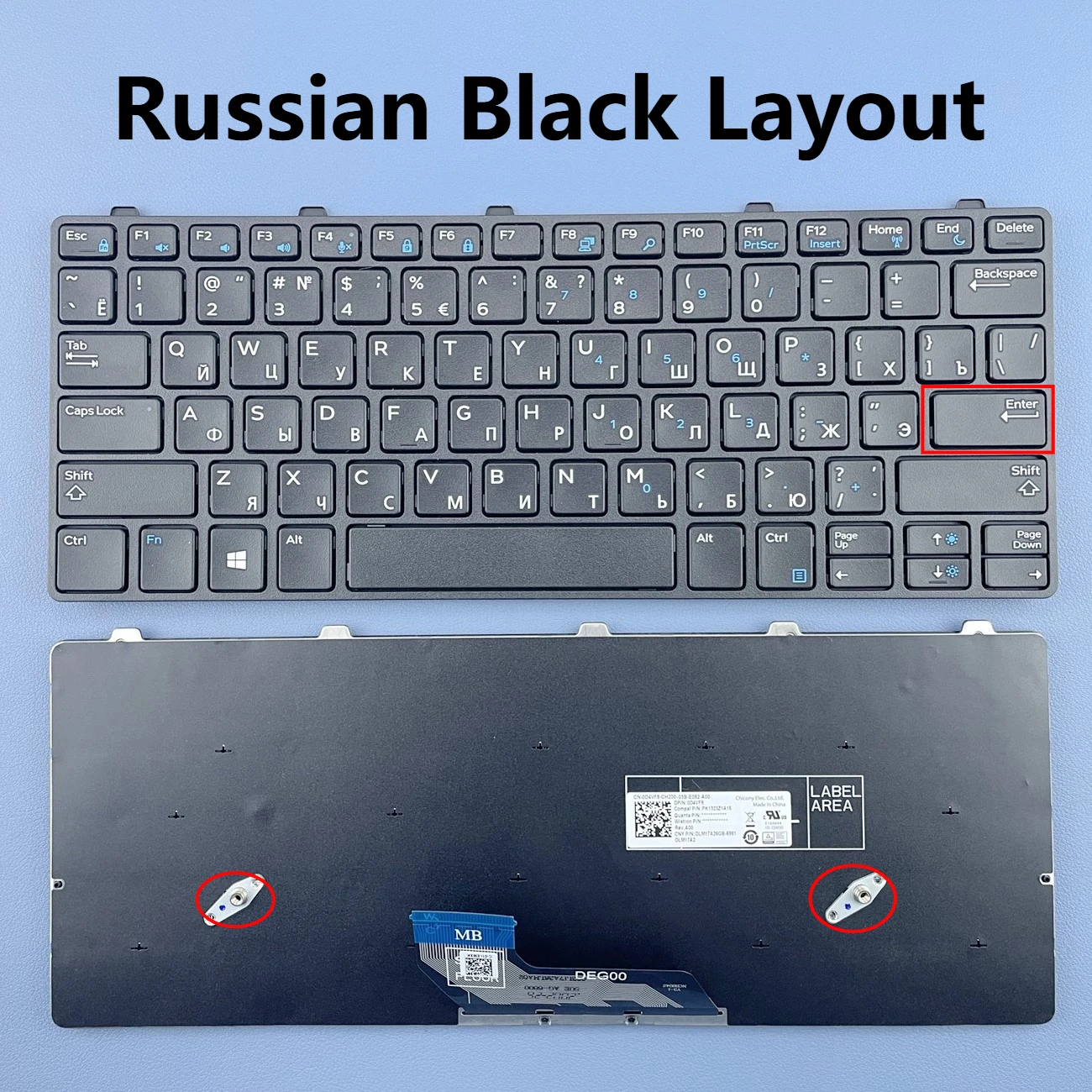 Latin Russian UK Thailand Swiss Laptop Keyboard for Dell Latitude 3180 3189 3190 3380 Series