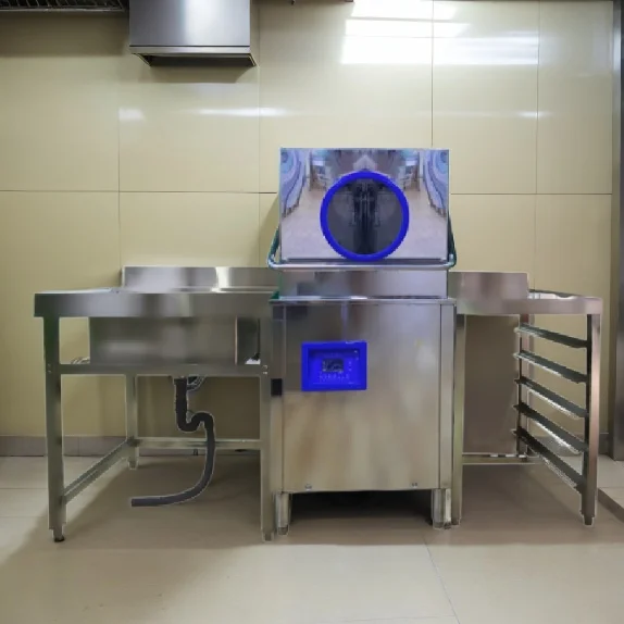 Commercial Dishwasher Machine with Sink for Sale A Hotel Stainless Steel HSmart Restaurant Industrial Dish Washe