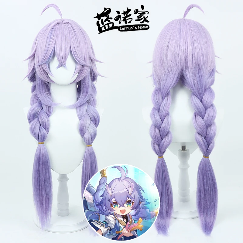 

Anime Honkai Star Rail Bailu Cos Cosplay Wig Halloween Carnival Party Props Synthetic Hair Heat Resistant Fiber + Wig Cap