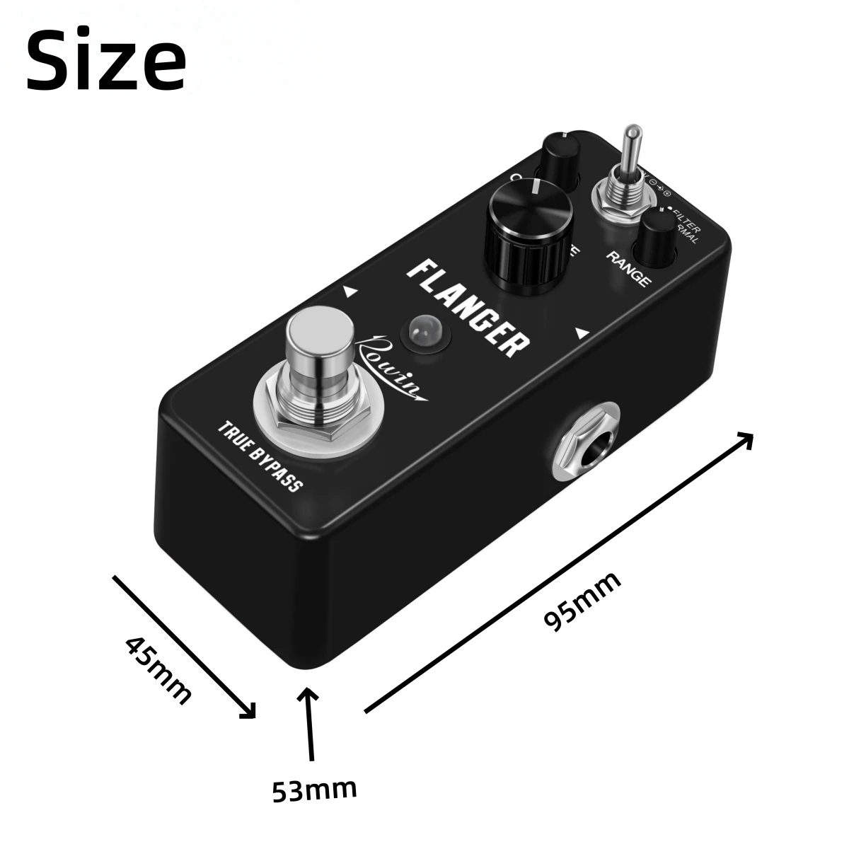 Rowin FLANGER Effect Pedal, LEF-312 Analog Classic Bass Guitar Flange True Bypass, 2 Modes for Electric Guitar Accessory