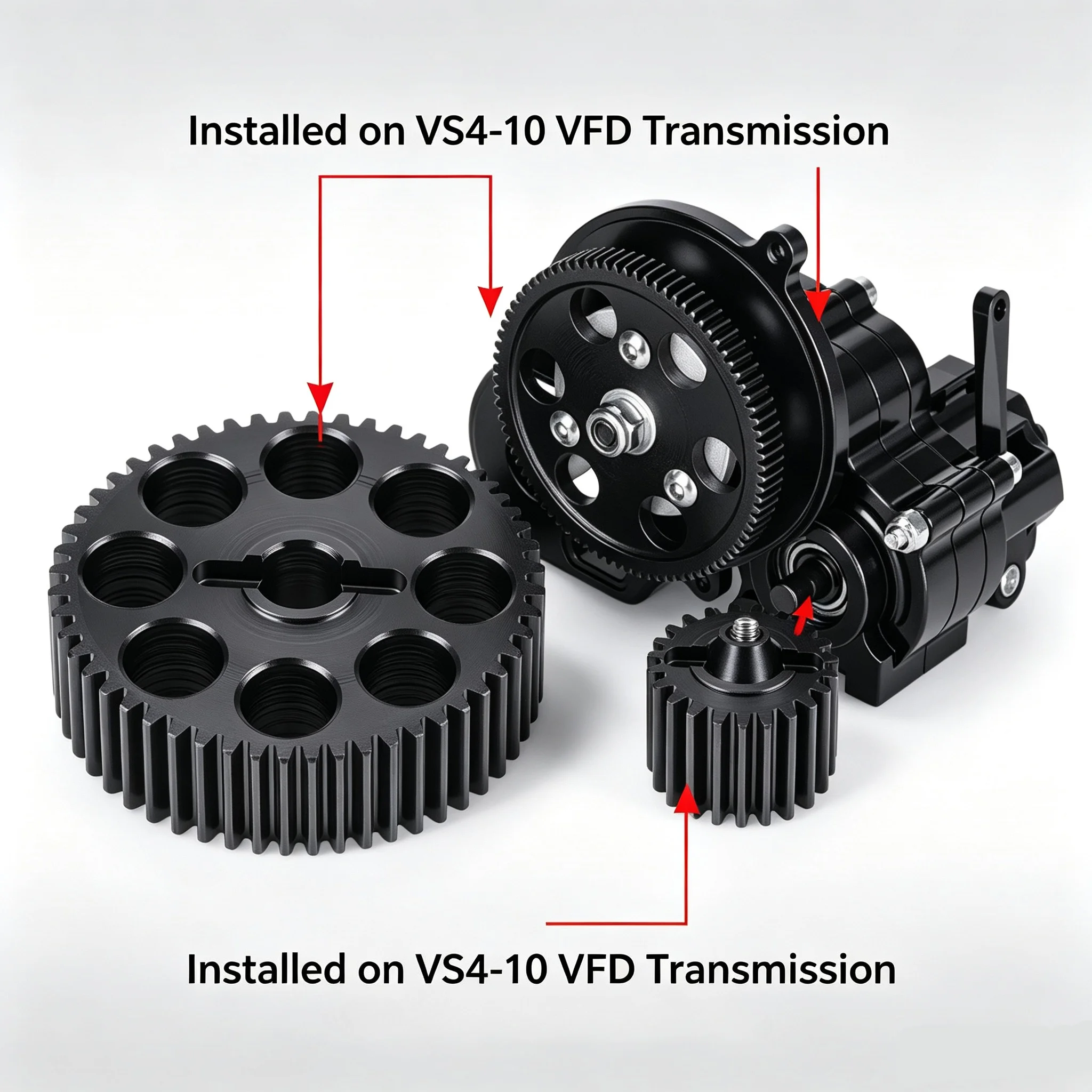 Steel 48P 52T 23T Front GearBox Gear Set for 1/10 RC Crawler VP VFD Transmission VS4‑10 Replacement Hobby Upgrade Spare Parts 6