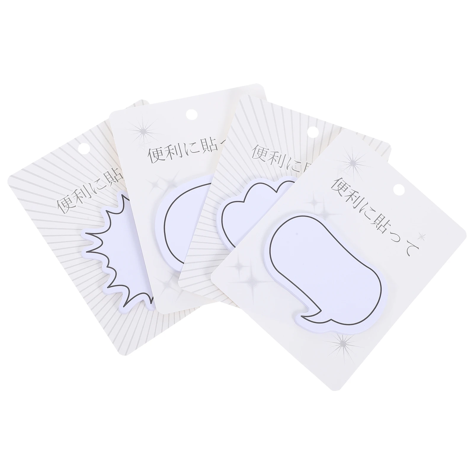 

4 Sets Creative Box Cute Labels Memo Paper Writing Supplies Self Adhesive Book Tabs Practical Stickers