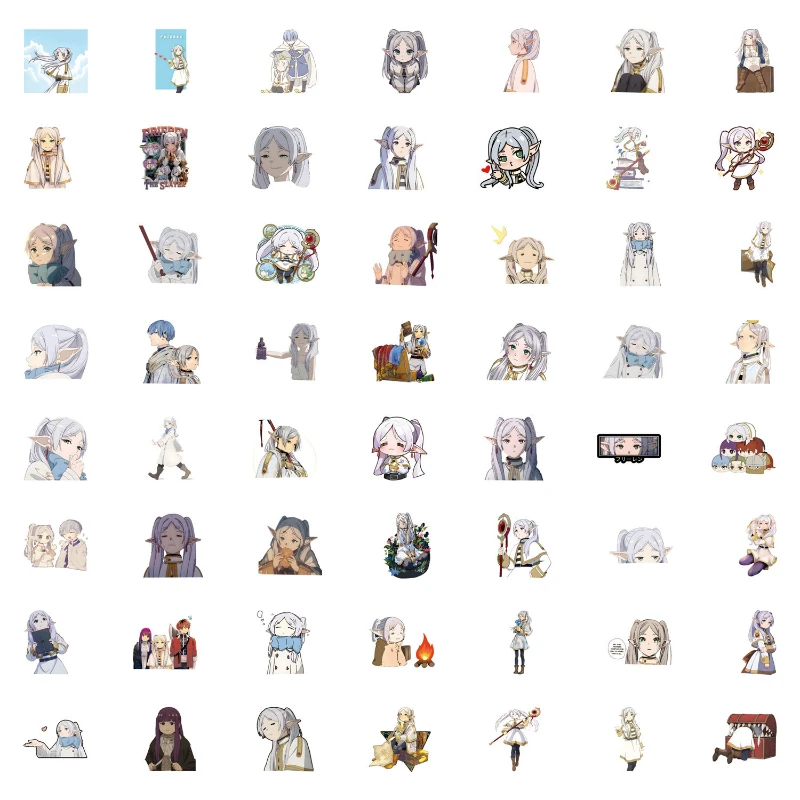 50/30/10PCS  Frieren Himmel Popular Anime Peripheral Creative Stickers To Decorate Luggage Cup Computer Waterproof Stickers