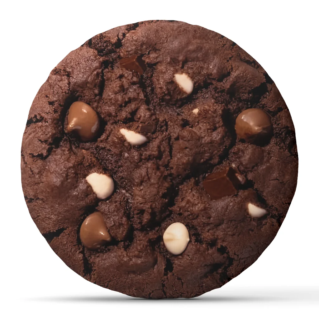 Chocolate Chip Cookie Shaped Irregular Stuffed Throw Pillow Dessert Cushion Sofa Accent Sweet Treat Living Room Home Decor