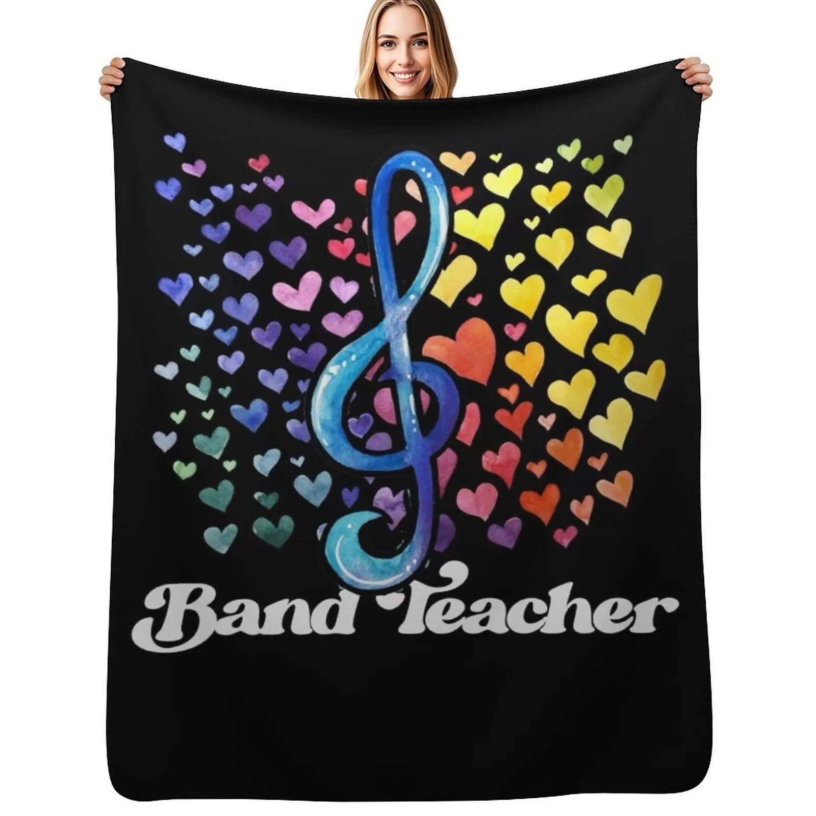 

Band Teacher Throw Blanket Bed covers Custom Cute Plaid Weighted Blankets