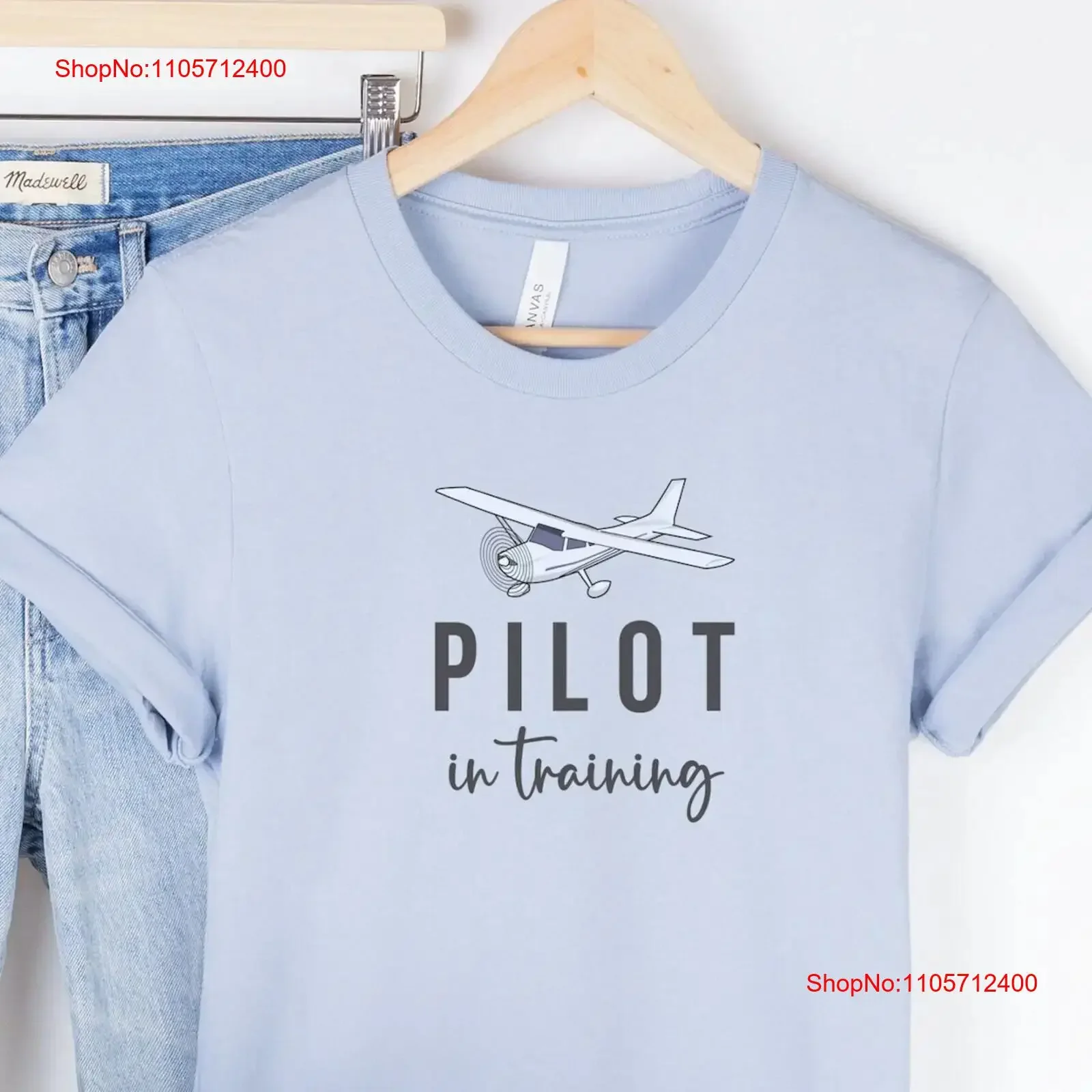 Pilot in Training T Shirt for Student First Solo General Aviation Airplane Flight vintage Washed Stylish Breathable