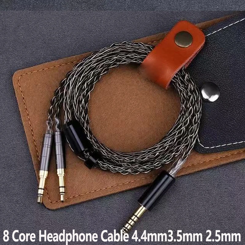 

8-жильный кабель для наушников, посеребренный медный кабель XLR 4,4 мм, 2,5 мм, 6,35 мм для HD599 HD569 HD 560S HD559