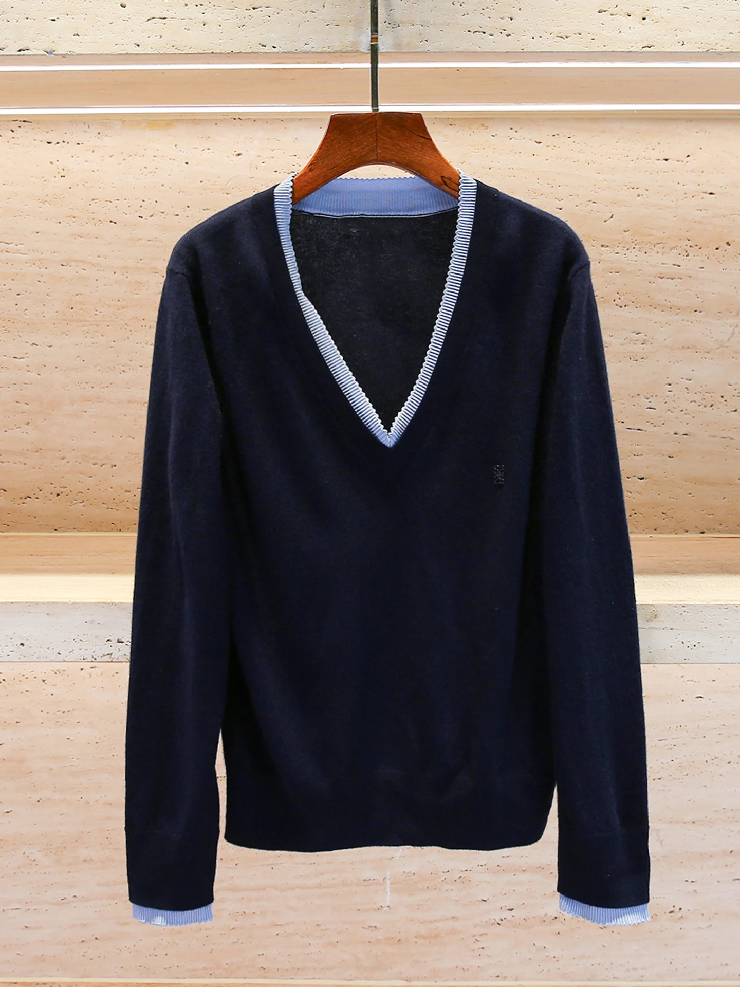 

Loose V-Ne Knitted Top Women's Faion Autumn Design Sensation Single-Piece Sle Comfortable Fit Daily Wear Casual Knitwear