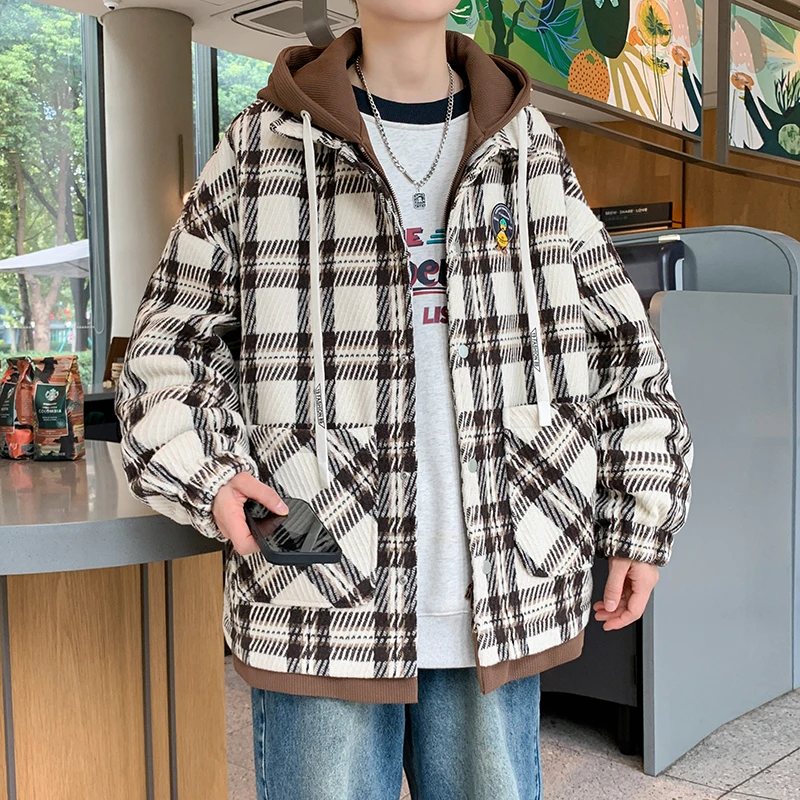 Новый весенне-осенний Новый Мужской винтажный Модный твидовый Стиль Трикотажный дизайн универсальные пальто популярная куртка для мужчин с Nood