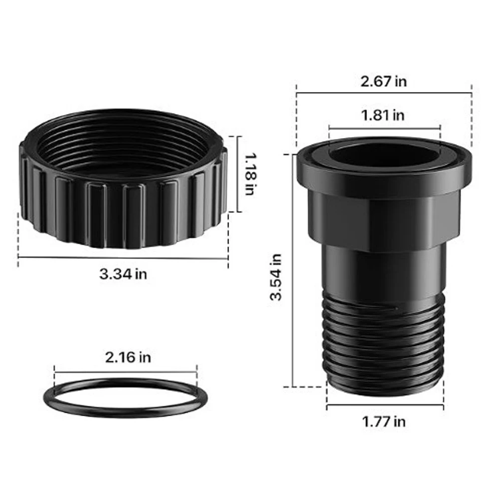 

Легко устанавливаемая замена для соединителя Hayward SP1500UNMPAK1, 1-1/2 дюйма, MIP, ABS, наружная резьба, UPVC, черный, 1 или 2 штуки