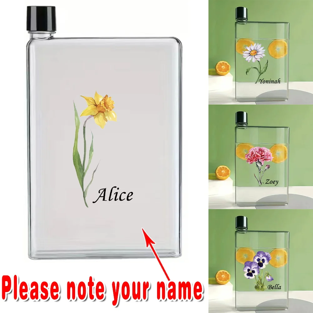 

Customized Name 420ml Transparent Water Bottle Leakproof e Lightweight Refillable Hydration Jug Sports Personalized Coffee Jug