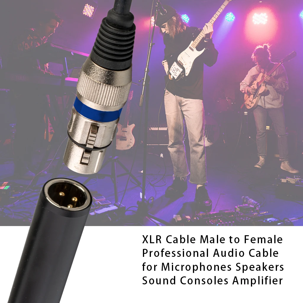 LOOK 6.35mm Jack to XLR Cable Male To Female Audio Cable 3M/10FT Cable Length For Microphones Amplifier Electric Drum Piano