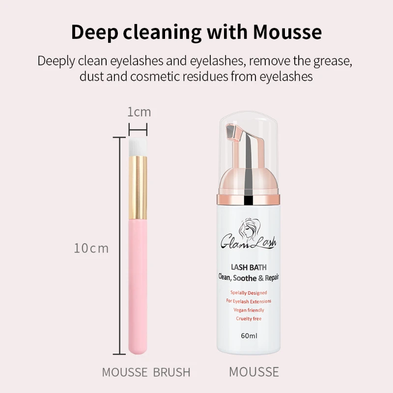 1 Pcs Eyelash Extensions Mousse Cleaning Brush Lash Shampoo Pores Nose Cleaner Glue Remover Makeup Tool