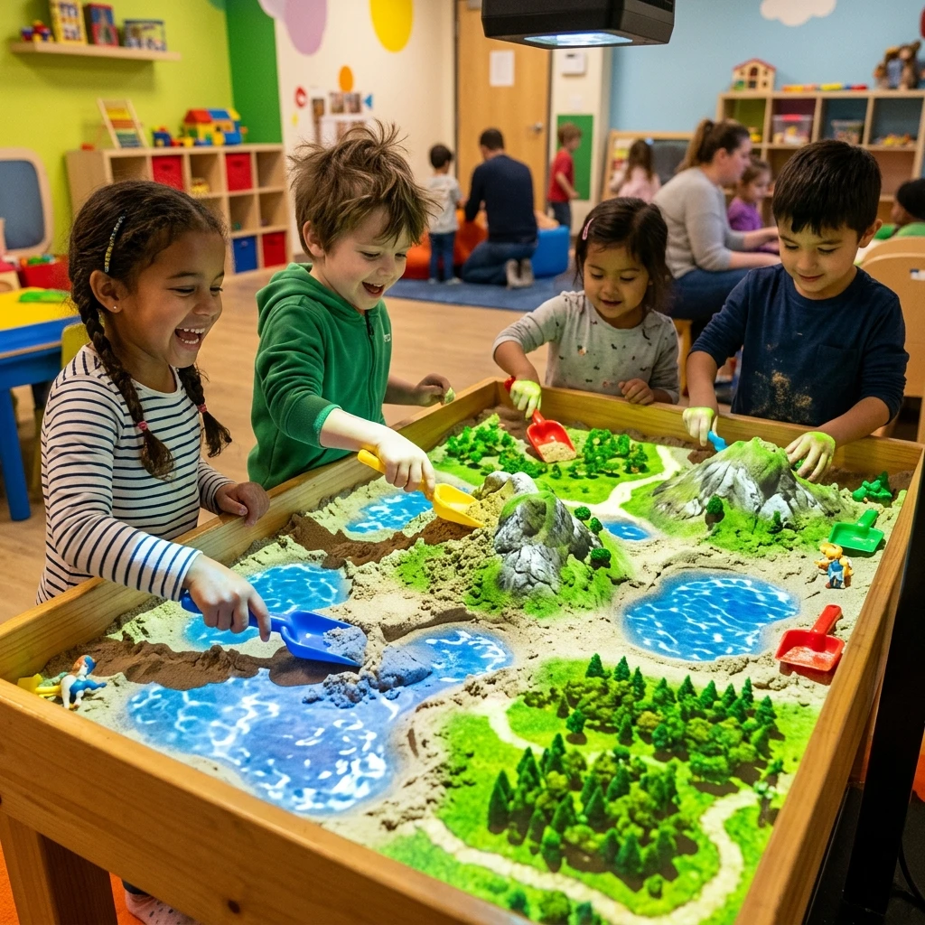Northern Lights High Quality Augmented Reality Interactive Sand Table Sand Table Magic Sand Table With Kids